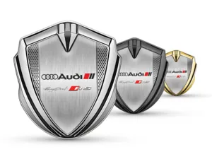 Audi Emblema Metallico Badge Look Tuning Dettaglio Lucido